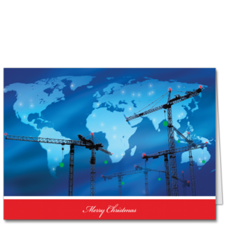 Business Blue Construction Christmas Cards Global Towers 2918