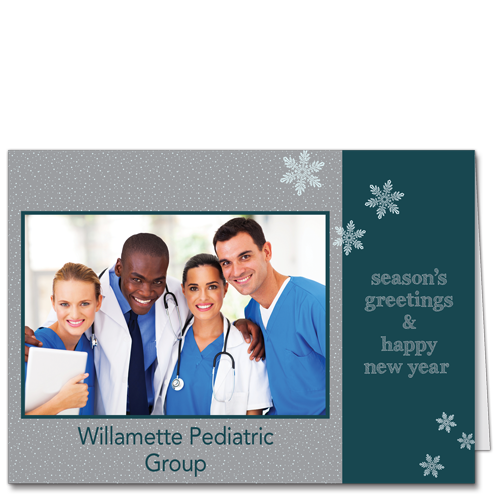 Business Holiday Photo Cards Image of smiling team photo holiday card and link to category