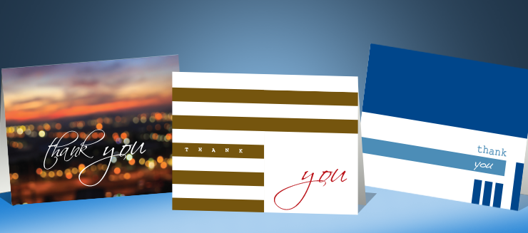 Business thank you cards image and link to category
