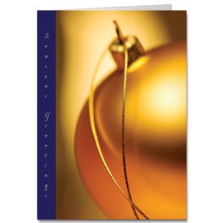 Gold Lustre Business Christmas Cards Orb 2618