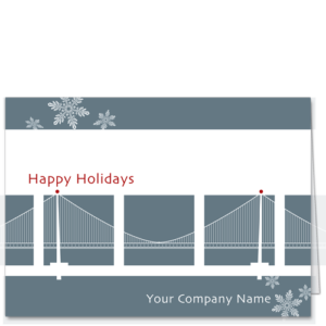 Contemporary Christmas Cards for Engineers Winter Bridge Series 3629