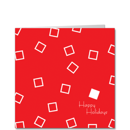 Corporate Holiday Cards Wright Holiday Square Red SQU3337