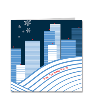 Cityscape Corporate Holiday Cards Hillsdale Square SQU3338