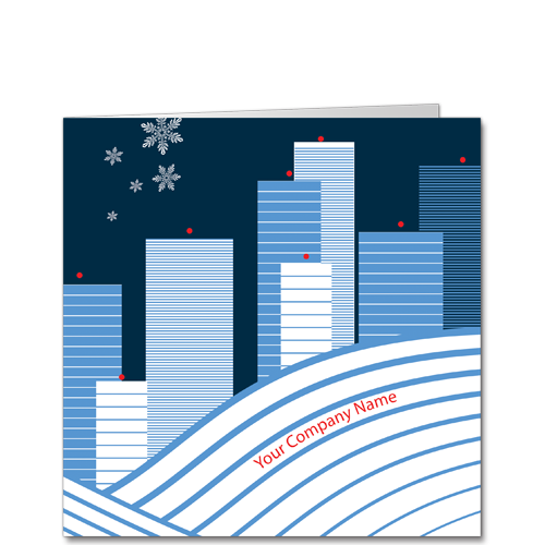 Cityscape Corporate Holiday Cards Hillsdale Square SQU3338