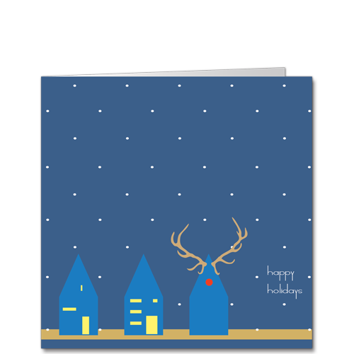 An Architect Christmas Card Rudolf House Square SQU3538