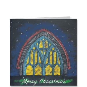Gothic Corporate Holiday Cards Celebration Sketch Square SQU3603