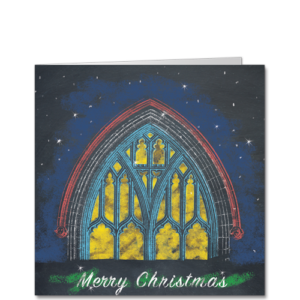 Gothic Corporate Holiday Cards Celebration Sketch Square SQU3603