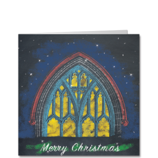 Gothic Corporate Holiday Cards Celebration Sketch Square SQU3603