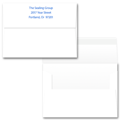 Self Sealing Classic White Envelopes printed with Return Address