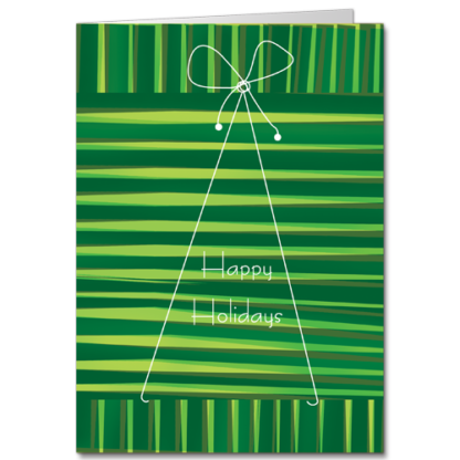 Simply Green! 3302 A sweet motif of stripes in shades of green and just a hint of a little holiday tree.