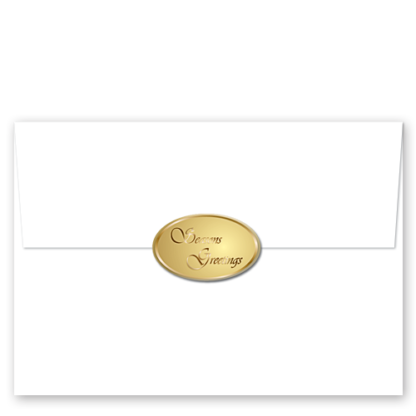 Seasons Greetings Gold Foil Envelope Seals 2290