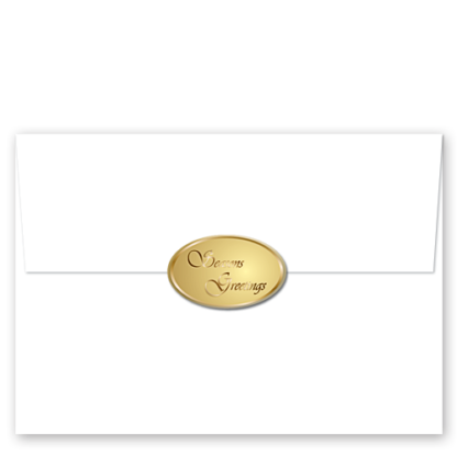 Seasons Greetings Gold Foil Envelope Seals 2290