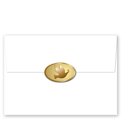 Dove Gold Foil Envelope Seals 2291