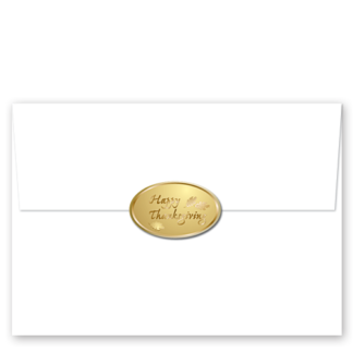 Happy Thanksgiving Gold Foil Envelope Seals 2295
