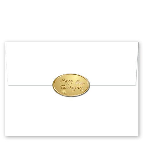 Happy Thanksgiving Gold Foil Envelope Seals 2295