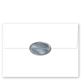 Silver Scroll Foil Envelope Seals 2298
