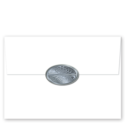 Silver Scroll Foil Envelope Seals 2298
