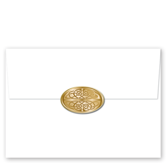 Gold Scroll Foil Envelope Seals 2299