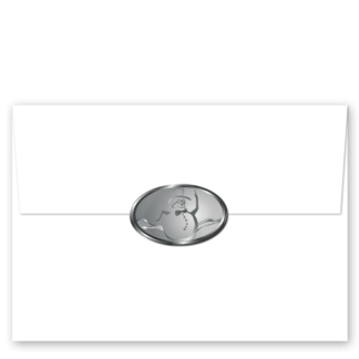 Corbu Snowman Silver Foil Envelope Seals 3291