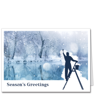 Finishing Touch 3801 Happy little trees in subtle tones of blue and grey