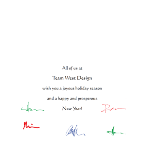 image of signature printing in full color on your holiday cards