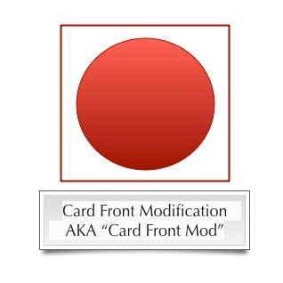 big red button link to custom card front modification fee