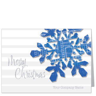 Blueprint Snowflake Architecture Christmas Card 3942
