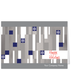 Interior Design Holiday Card Vertical Panels 3983 An understated grey and pleasingly textural holiday card.