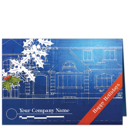 Holiday Shine Blueprint Elevation Christmas Cards 3936