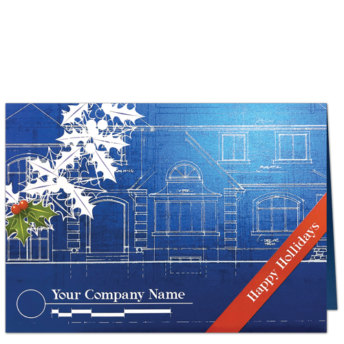 Holiday Shine Blueprint Elevation Christmas Cards 3936
