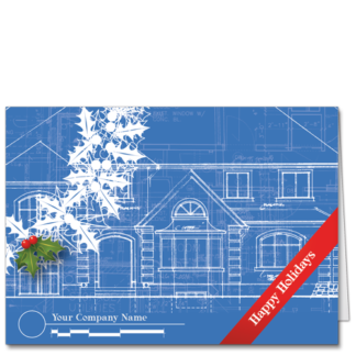 Engineering Blueprint Holiday Card Holiday Elevation 2836