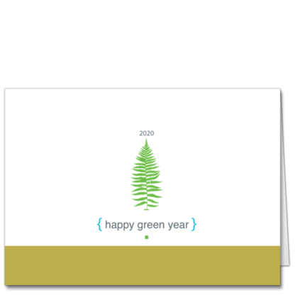Corporate New Year Holiday Card With Sustainability Theme