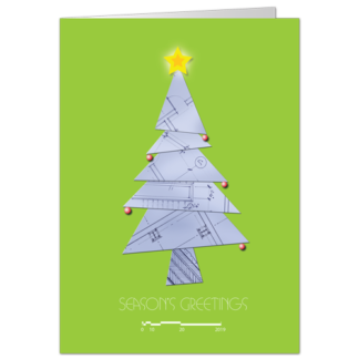 Engineering Christmas cards: Plan A Tree Lime 3709