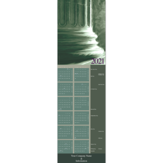 Rich, elegant hues of forest and sage greens make this the perfect calendar card for attorneys and lawyers