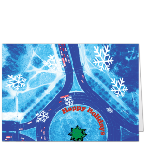 Road Construction Christmas Cards Round About the Holidays 4020
