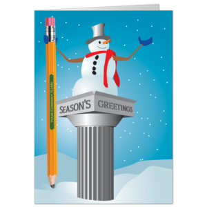 Architect Christmas Card Classical Snowman 4025