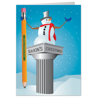 Architect Christmas Card Classical Snowman 4025