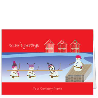 Remodeling Contractor Christmas Cards Hi Ho a Framing We Will Go 4026
