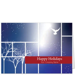 Corporate Holiday Cards Winter Window Frame 4041