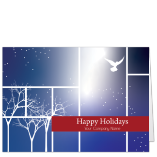 Corporate Holiday Cards Winter Window Frame 4041