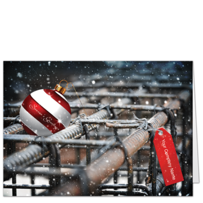 Rebar Construction Holiday Card Wire Tie Holiday 4043