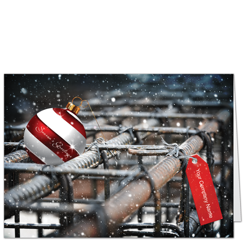 Rebar Construction Holiday Card Wire Tie Holiday 4043