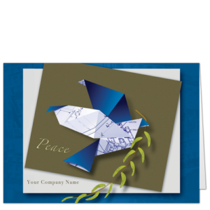 Origami Christmas Cards Peace Plans II 4046