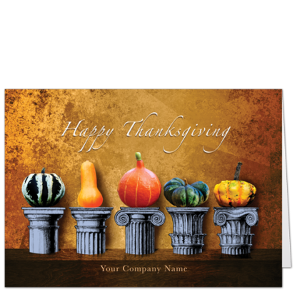 Architecture Thanksgiving Cards Classical Pumpkin Order 4050