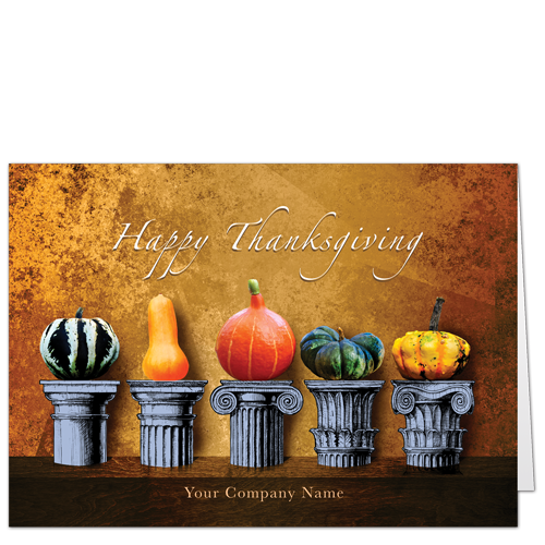 Architecture Thanksgiving Cards Classical Pumpkin Order 4050