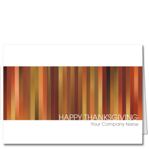 Corporate Thanksgiving Cards Autumn Panels 4127 Abstract expression of Thanksgiving joy in ribbons of glimmering fall colors.