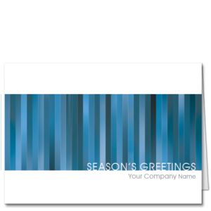 Engineering Christmas Cards Reflective Steel 4129 A shimmering and steely blue band and your company name.