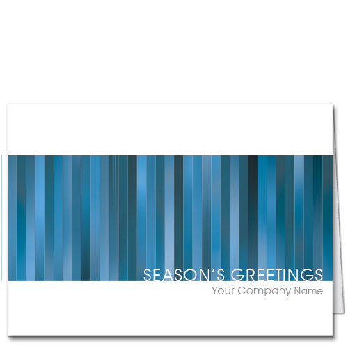 Engineering Christmas Cards Reflective Steel 4129 A shimmering and steely blue band and your company name.