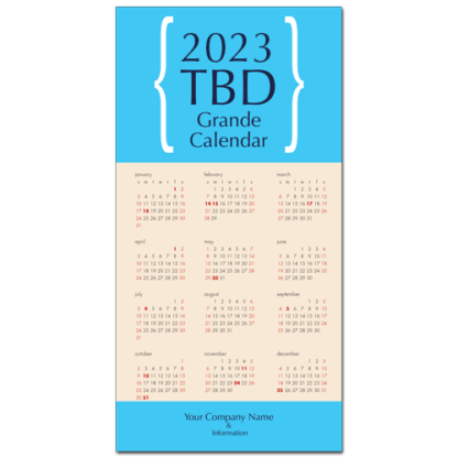 Grande 12 Month Calendar Business Greeting Card Pre Order Product