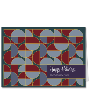 Mid Century Panels Corporate Holiday Card 4207